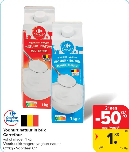 Promotie: Yoghurt natuur in brik