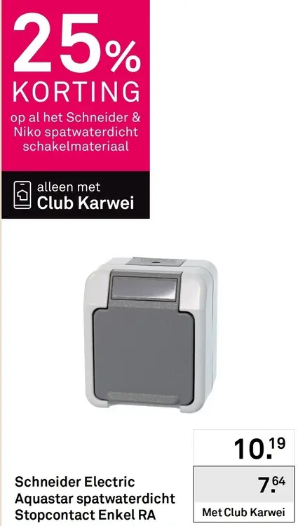 Aanbieding: Schneider Electric Aquastar spatwaterdicht St