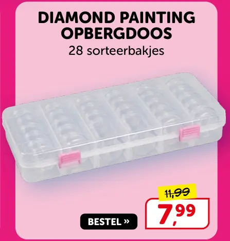 Promotie: Diamond painting opbergdoos