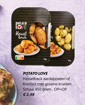 Aanbieding: Hasselback aardappelen of Krieltjes met groene kruiden