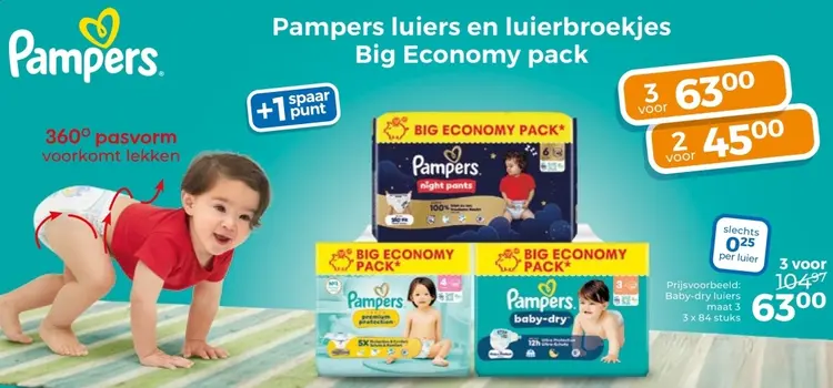 Aanbieding: Luiers en luierbroekjes Big Economy pack
