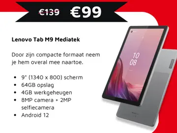 Aanbieding: Lenovo Tab M9 Mediatek