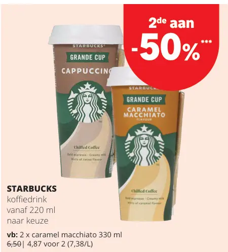 Promotie: STARBUCKS koffiedrink