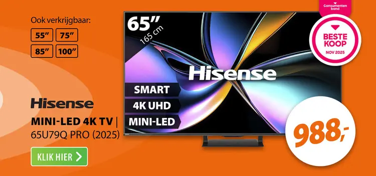 Aanbieding: Hisense Mini-LED 65U79Q PRO (2025)