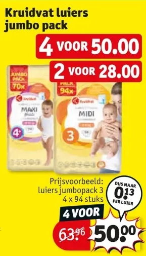 Aanbieding: Luiers jumbo pack