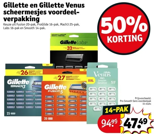 Aanbieding: Scheermesjes voordeelverpakking