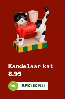 Aanbieding: Kandelaar kat