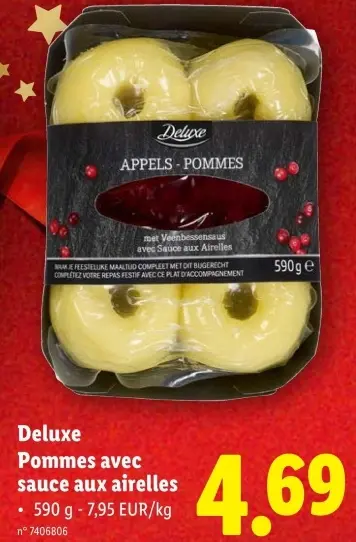 Offre: Pommes avec sauce aux airelles