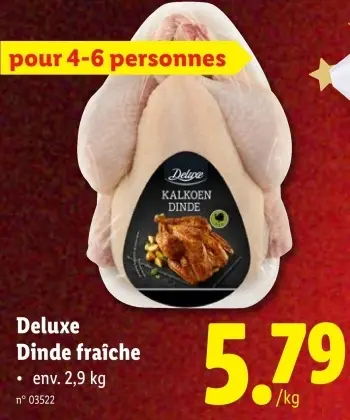 Offre: Deluxe Dinde fraîche