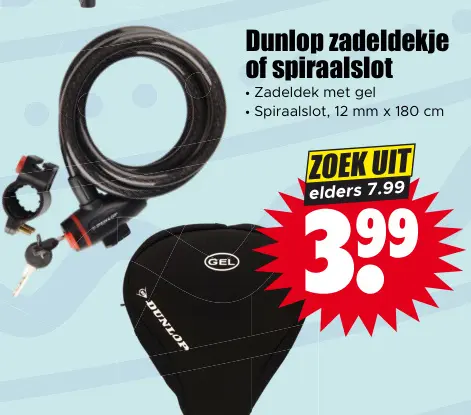 Aanbieding: Zadeldekje of spiraalslot