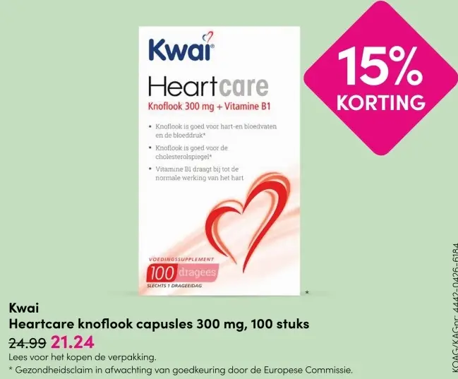 Aanbieding: Heartcare knoflook capusles