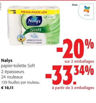 Offre: Nalys papier-toilette Soft
