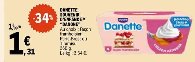 Offre: Danette souvenir d'enfance