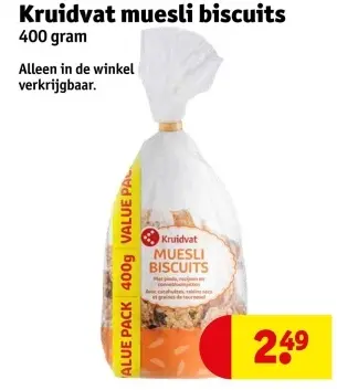 Aanbieding: Kruidvat muesli biscuits