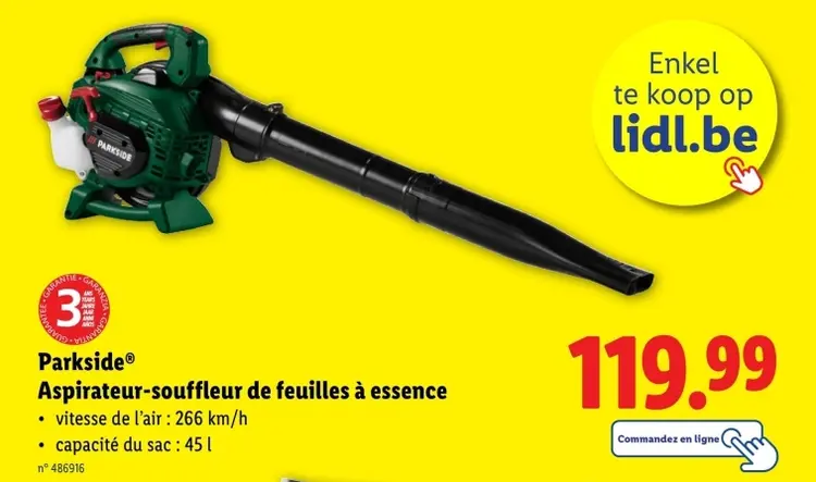 Offre: Aspirateur-souffleur de feuilles à essence