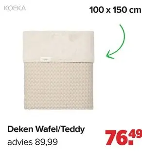 Aanbieding: Deken Wafel/Teddy