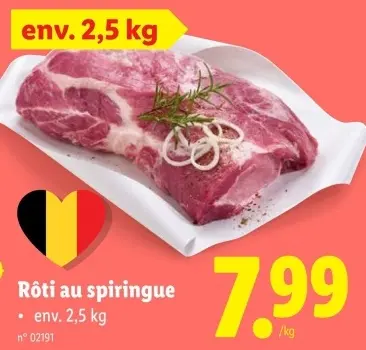 Offre: Rôti au spiringue