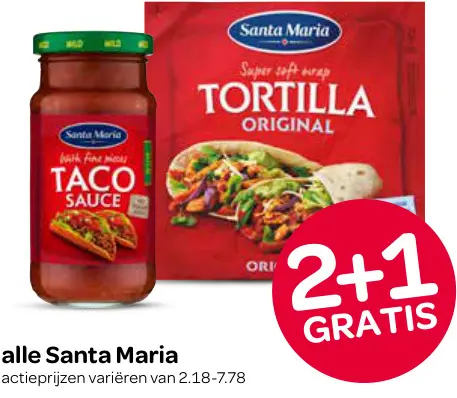 Aanbieding: Tortilla en taco sauce