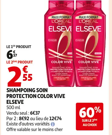 Promotie: Shampoing soin protection color vive ELSEVE
