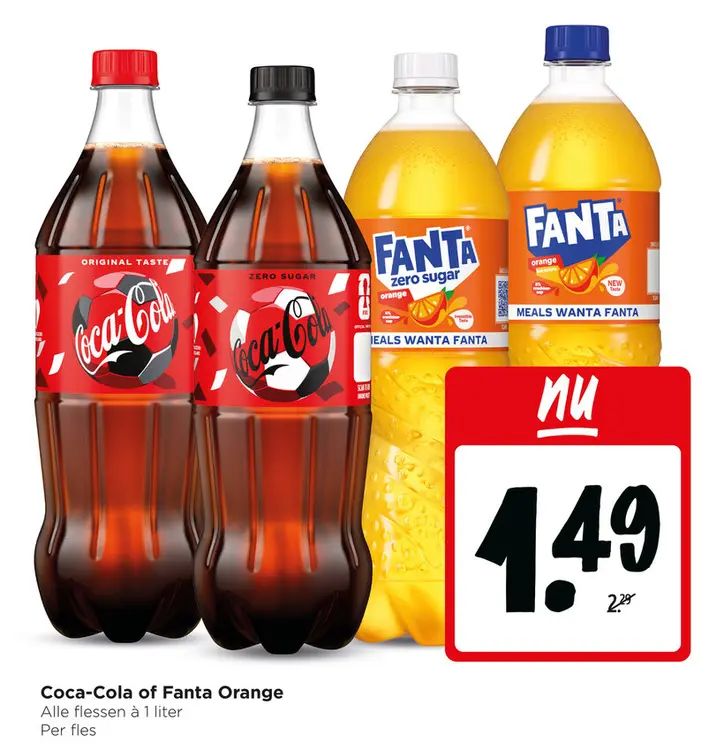 Aanbieding: Coca-Cola of Fanta Orange