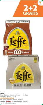Offre: Leffe bière d'abbaye blonde ou brune