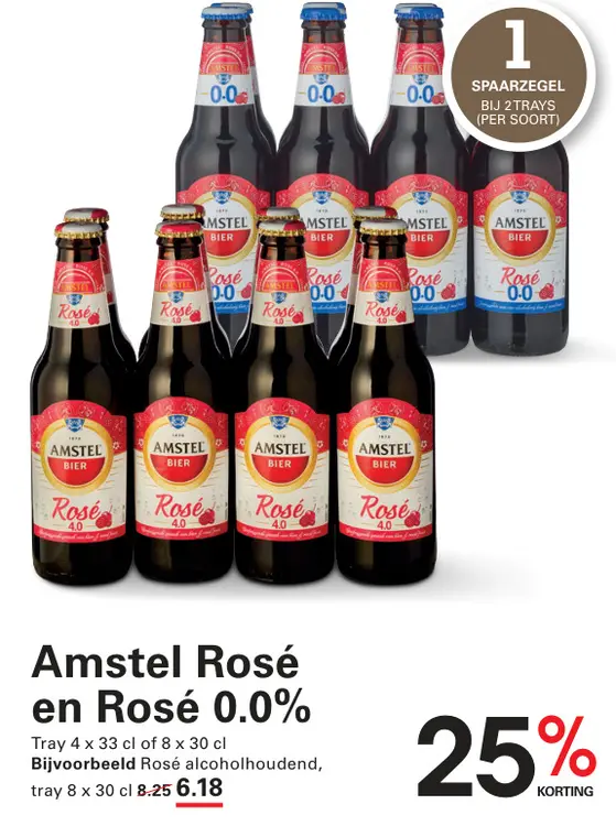 Aanbieding: Amstel Rosé en Rosé 0.0%