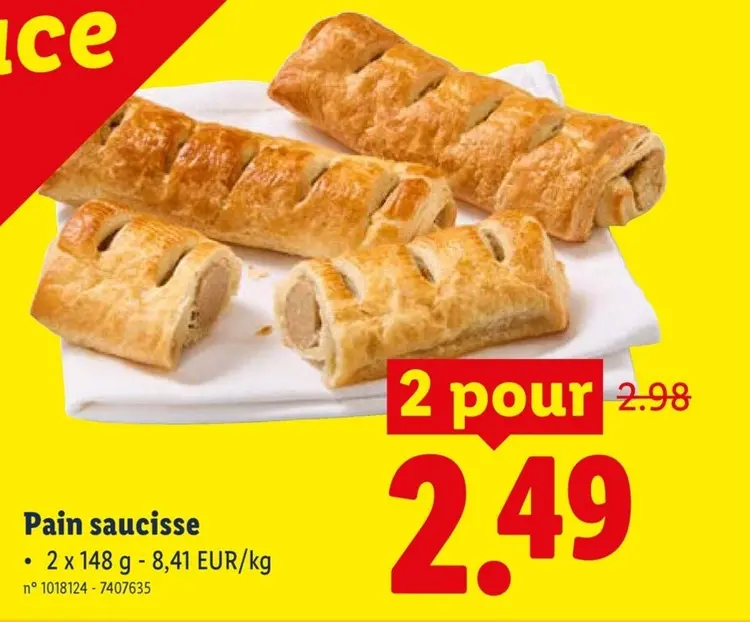 Offre: Pain saucisse