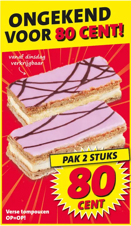 Aanbieding: Verse tompoucen