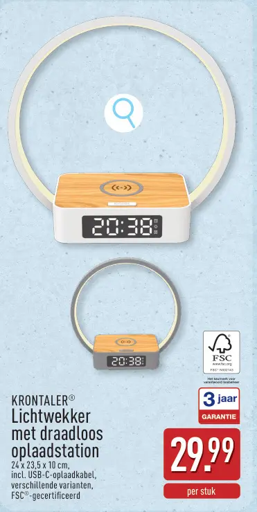 Promotie: Lichtwekker met draadloos oplaadstation
