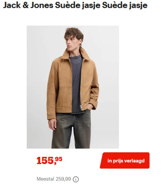 Promotie: Jack & Jones Suède jasje Suède jasje