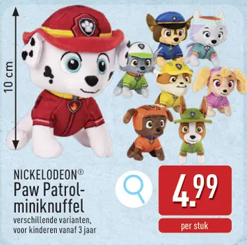 Aanbieding: Paw Patrol  miniknuffel
