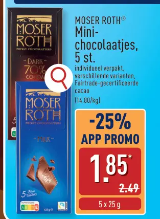 Promotie: Minichocolaatjes