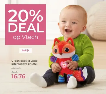 Aanbieding: VTech bedtijd vosje interactieve knuffel