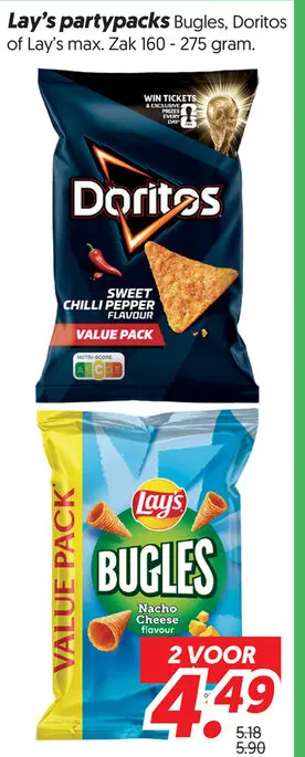 Bugles, Doritos of Lay's max