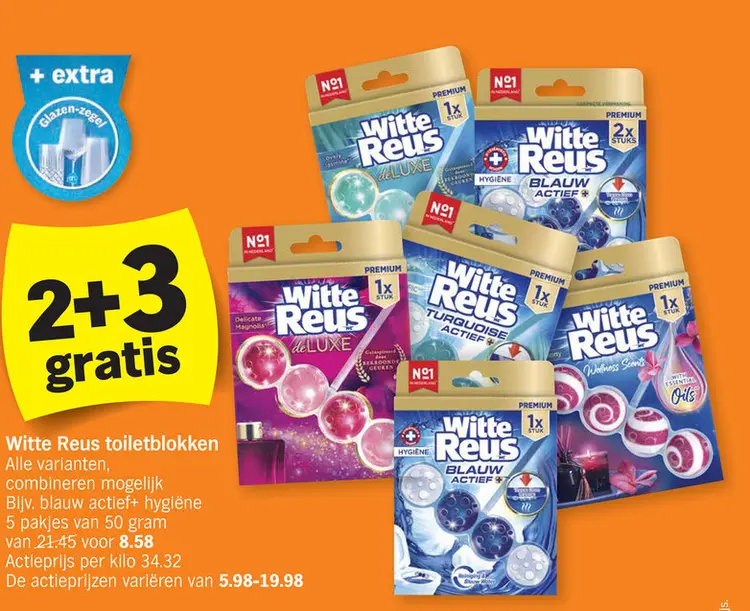 Promotie: Witte Reus toiletblokken
