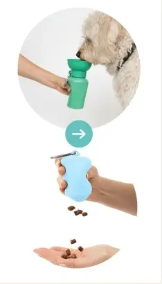 Offre: 2-in-1 Portable Water Bottle & Food Dispenser