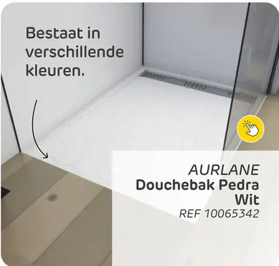 Promotie: Aurlane - douchebak - pedra 120 x 80 cm - acryl - wit