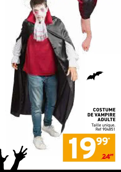 Offre: Costume de vampire adulte