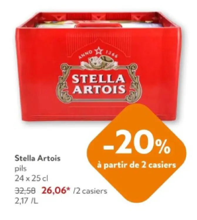 Offre: Stella Artois pils