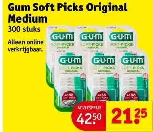 Aanbieding: Gum Soft Picks Original Medium