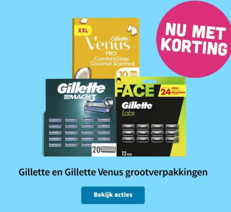 Promotie: Gillette en Gillette Venus grootverpakkingen