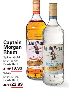 Offre: Captain Morgan Rhum Spiced Gold