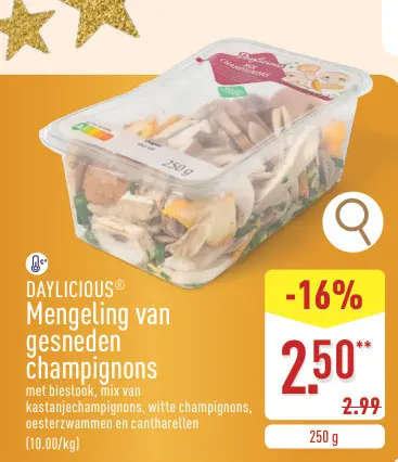 Aanbieding: Mengeling van gesneden champignons