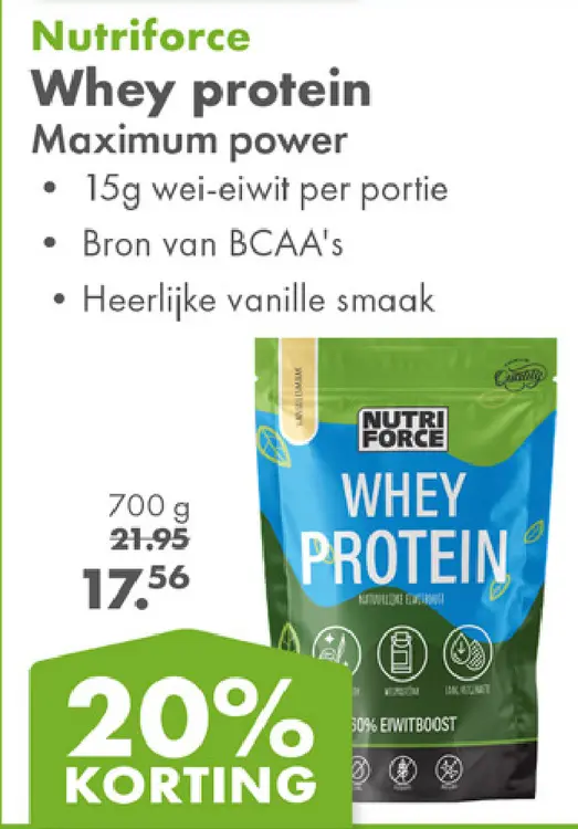Aanbieding: Nutriforce Whey protein
