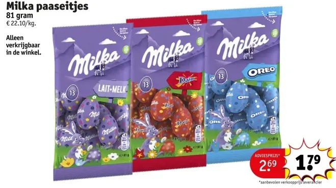 Promotie: Milka paaseitjes