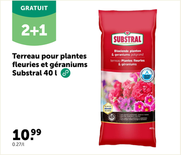 Offre: Terre Plantes Fleuries Et Géraniums 40 l