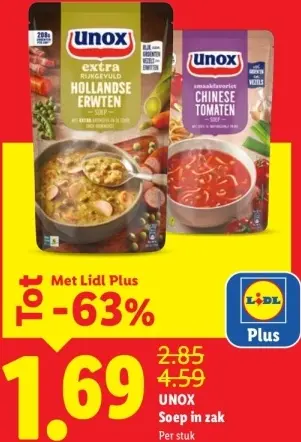 Aanbieding: Soep in zak