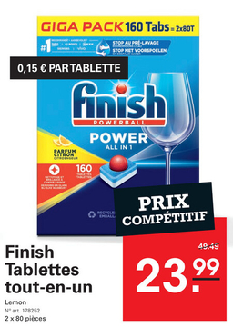 Offre: Finish Tablettes tout-en-un