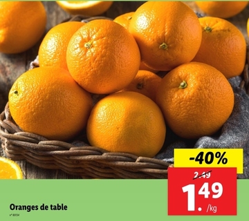 Offre: Oranges de table