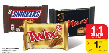 Offre: Twix, Snickers et Mars